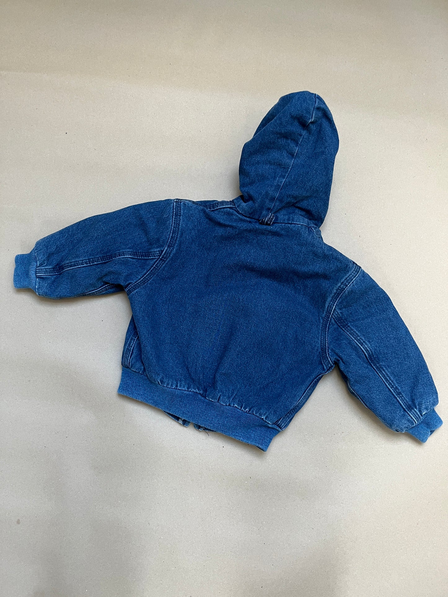 Hooded denim jacket, 92