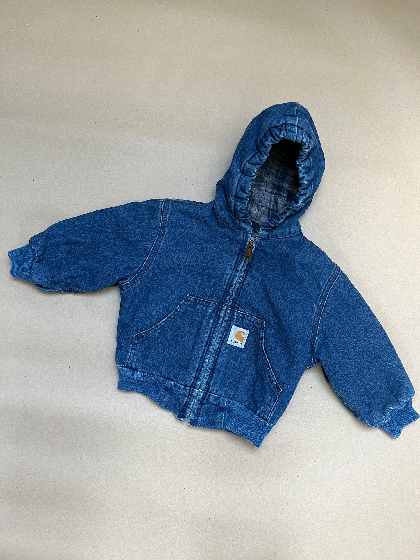 Hooded denim jacket, 92